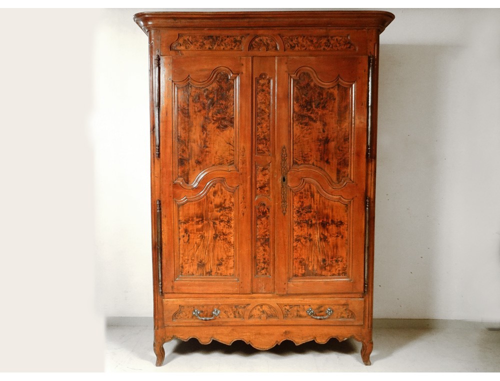 Armoire Louis Xv Merisier Sculpte Loupe D Orme Bronze Wardrobe Xviiieme Armoire Louis Xv Merisier Sculpte Loupe D Orme Bronze Wardrobe Xviiieme