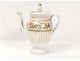 Paris porcelain teapot pouring tea flowers gilding First Empire XIX