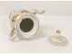 Paris porcelain teapot pouring tea flowers gilding First Empire XIX