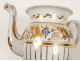 Paris porcelain teapot pouring tea flowers gilding First Empire XIX