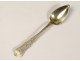 6 teaspoons gilt sterling silver flowers Minerva Napoleon III nineteenth