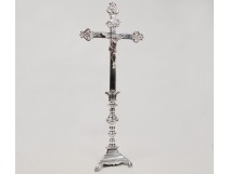 Christ crucifix cross silver antique bronze shells Jesus cross nineteenth