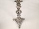 Christ crucifix cross silver antique bronze shells Jesus cross nineteenth