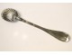Salt spoon sterling silver monogram silver shells Vieillard nineteenth