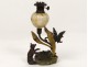 Oil lamp lead Nuremberg raven and fox La Fontaine fable nineteenth