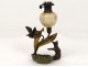 Oil lamp lead Nuremberg raven and fox La Fontaine fable nineteenth