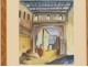 Watercolor Orientalist Lane Village women Afghanistan Brisgand twentieth