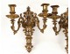 Pair Regency gilt bronze wall sconces flowers shells nineteenth century