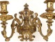 Pair Regency gilt bronze wall sconces flowers shells nineteenth century