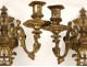 Pair Regency gilt bronze wall sconces flowers shells nineteenth century
