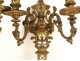 Pair Regency gilt bronze wall sconces flowers shells nineteenth century