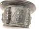Brass bronze mortar apothecary mortar woman face head gargoyle XVII