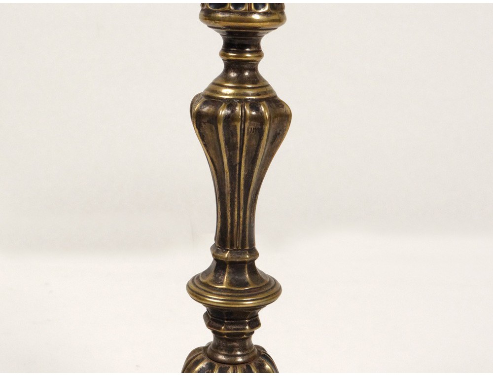 Candles candlestick candlesticks pair Regency silver bronze eighteenth