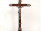 Christ cross crucifix sterling silver rosewood mahogany lamb Minerva nineteenth