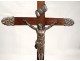 Christ cross crucifix sterling silver rosewood mahogany lamb Minerva nineteenth