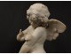 Beautiful alabaster sculpture angel butterfly putti G.Gambogi Art Nouveau nineteenth