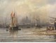 Rare marine HST table Jublin boat harbor Italy Basilica gilt frame 19th