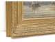 Rare marine HST table Jublin boat harbor Italy Basilica gilt frame 19th
