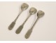 3 tablespoons salt sterling silver flower silver spoon Minerva Napoleon III 19th
