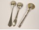 3 tablespoons salt sterling silver flower Minerva silver spoon Art Nouveau nineteenth