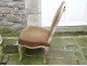 Louis XV chair seat lacquered wood carved flowers Jansen Paris chair XXth