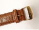 Wristwatch 18 carat gold Dermont Incabloc Swiss leather watch twentieth