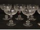 7 champagne glasses crystal cut glass french antique stars nineteenth