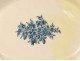 Earthenware dish northern France decor Bérain eighteenth bouquet flowers
