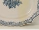 Earthenware dish northern France decor Bérain eighteenth bouquet flowers