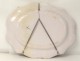 Earthenware dish northern France decor Bérain eighteenth bouquet flowers