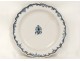 Round earthenware dish South France flower foliage eighteenth century