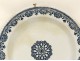 Round earthenware dish Rouen Nord France rose flowers Bérain eighteenth