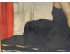HST table portrait woman dancer Bolshoi Moscow Russian School painting 19th