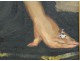 HST table portrait woman dancer Bolshoi Moscow Russian School painting 19th