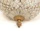 Gilt bronze chandelier suspended pendants pearl flowers Napoleon III nineteenth