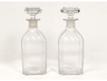 Pair cut crystal liquor decanters Baccarat St. Louis glass nineteenth century