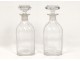 Pair cut crystal liquor decanters Baccarat St. Louis glass nineteenth century
