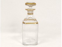 Alcohol liquor decanter cut crystal antique gilt french nineteenth century