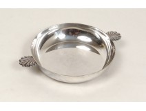 Bowl with metal earrings antique silver bowl palms french twentieth century