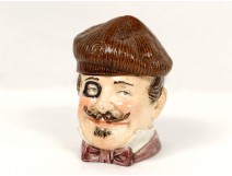 Tobacco jar slip character man monocle gentleman horse nineteenth