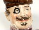 Tobacco jar slip character man monocle gentleman horse nineteenth