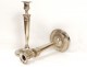 Pair candlesticks bronze candlesticks silver candlesticks Management XVIII