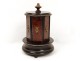 Humidor music amboine wood magnifying glass golden brass Napoleon III nineteenth