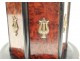 Humidor music amboine wood magnifying glass golden brass Napoleon III nineteenth