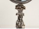 Rare desk lamp bronze glass candlestick caryatide Back nineteenth Egypt Empire