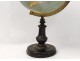 Globe world map Larochette Bonnefont Paris blackened wood XIXth