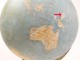 Globe world map Larochette Bonnefont Paris blackened wood XIXth