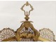 Firewall range Louis XV Rocaille Napoleon III gilt bronze foliage nineteenth