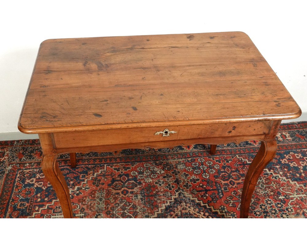 Table en merisier style Louis XV avec rallonges