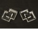 Pair of cut crystal salt Baccarat France saltcellar twentieth century